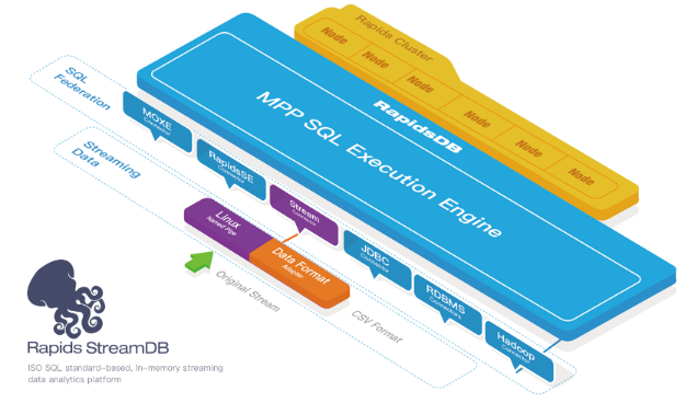 Rapids StreamDB architecture diagram